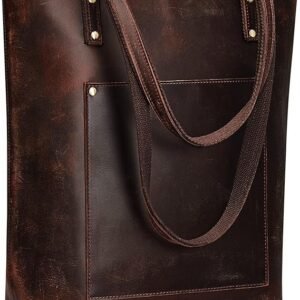 Women’s Vintage Leather Tote – Laptop Shoulder Bag